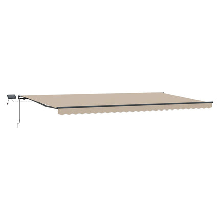 Utdragbar markis Beige 600 × 300 cm Duk och Aluminium