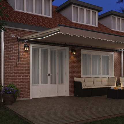 Utdragbar markis Beige 600 × 300 cm Polyester
