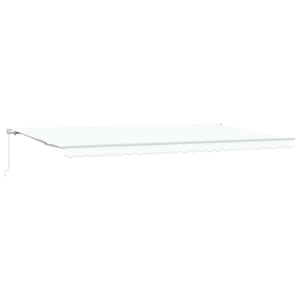 Utdragbar markis Vit 600 × 300 cm Polyester och aluminium