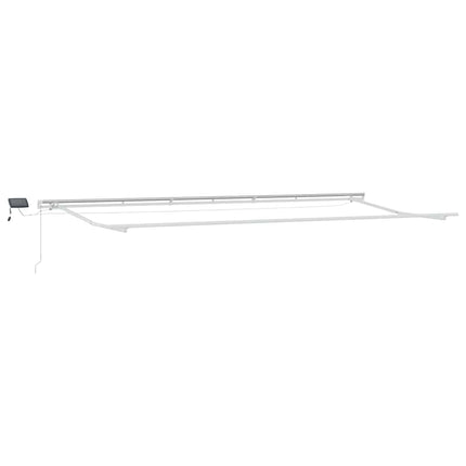 Utfällbar markis Vit 600 × 300 cm Tyger och Stål