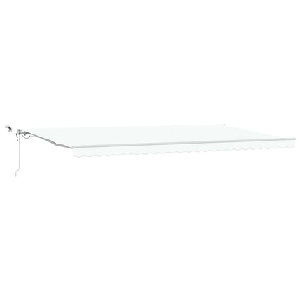 Utdragbar markis Vit 600 × 300 cm Polyester