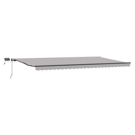 Utdragbar markis Ljusgrå 600 × 300 cm Duk och Aluminium