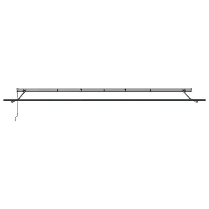 Utdragbar markis Ljusgrå 600 × 300 cm Duk och Aluminium