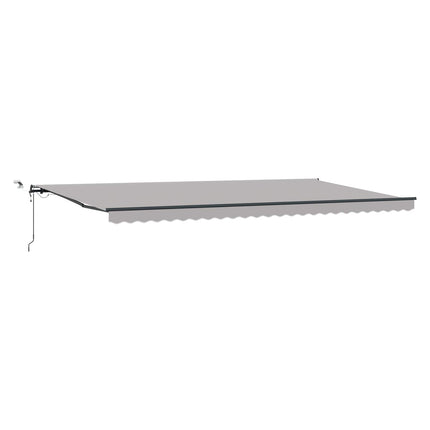 Markis tyg Ljusgrå 600 × 300 cm Polyester