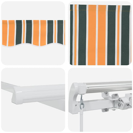 Utfällbar markis Flerfärgsdesign 600 × 300 cm