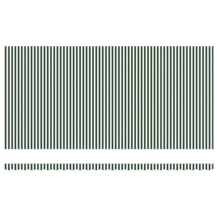 Utfällbar markis Grön och Vit 600 × 300 cm Polyester och metall