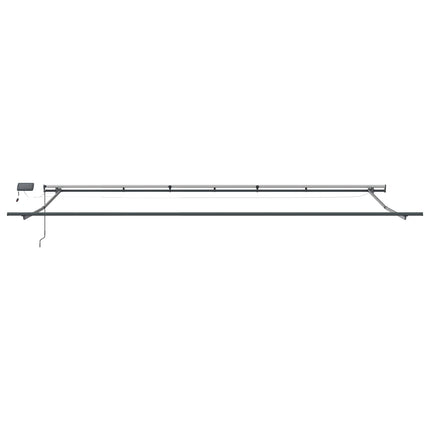Utfällbar markis Grön och vit 600 ×300 cm tyg