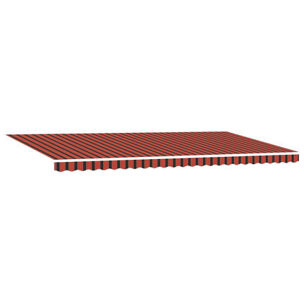 Utdragbar markis orange och brun 600 × 350 cm Duk och Aluminium