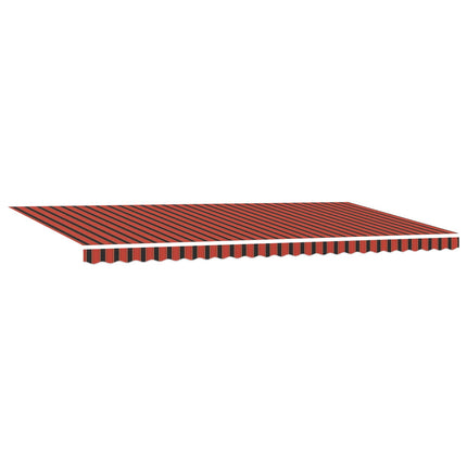 Utfällbar markis orange och brun 600 ×350 cm tyg