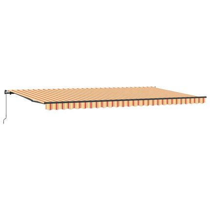 Utfällbar markis Gul och Orange 600 × 350 cm Polyester och Stål