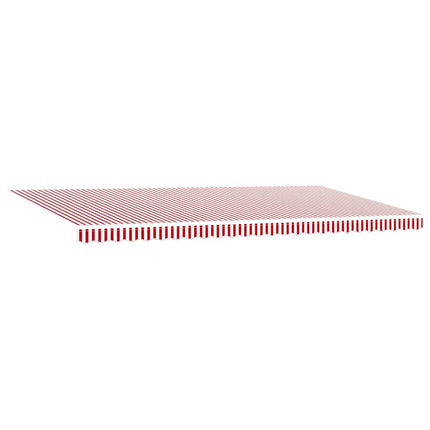 Utfällbar markis Röd och Vit 600 × 350 cm