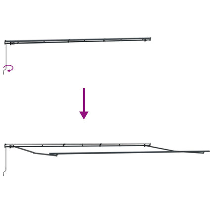 Utfällbar markis Flerfärgsdesign 600 × 350 cm