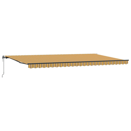 Utfällbar markis Flerfärgsdesign 600 × 350 cm Duk och Aluminium