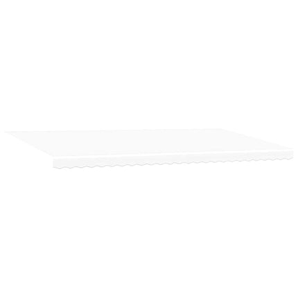 Utdragbar markis Vit 600 × 350 cm Duk och Aluminium