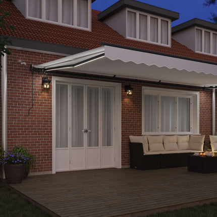 Markis tyg Vit 600 × 350 cm Polyester