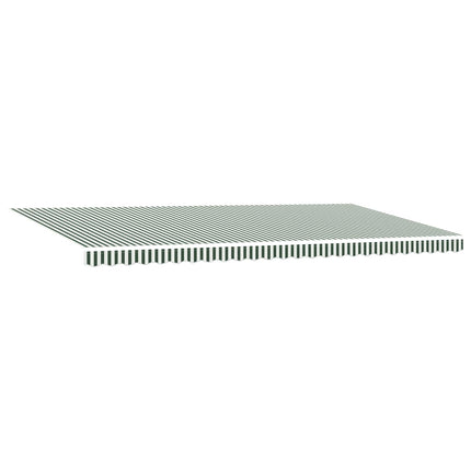 Utdragbar markis Grön och Vit 600 × 350 cm