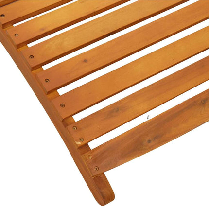 Solsäng 2 pcs Brun 55 x 184 x 64cm Massivt Akaciaträ