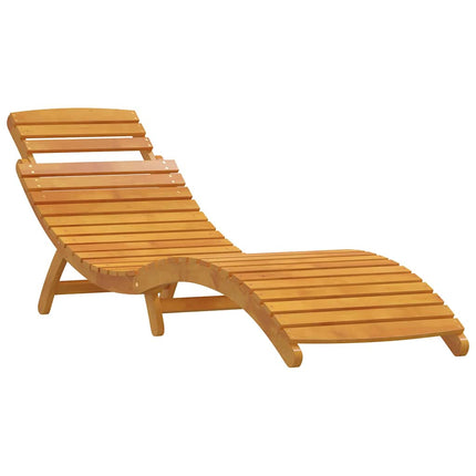 Solsäng 2 pcs Brun 55 x 184 x 64cm Massivt Akaciaträ