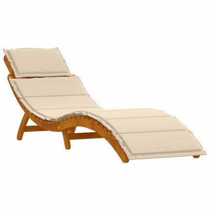 Solsäng 2 st Massivt Akaciaträ Beige