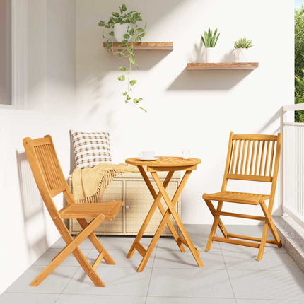 Trädgårds Bistro Set 3 st Brun Massivt Akaciaträ