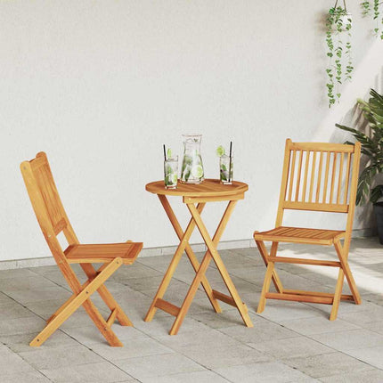 Trädgårds Bistro Set 3 st Brun Massivt Akaciaträ