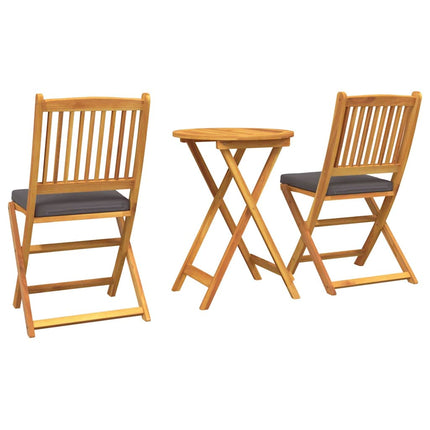 Trädgårds Bistro Set 3 st Brun Massivt Akaciaträ
