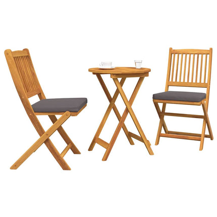Trädgårds Bistro Set 3 st Brun Massivt Akaciaträ