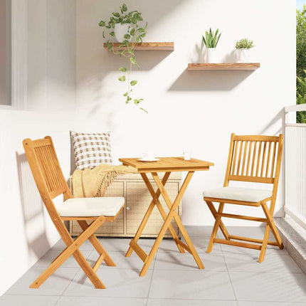 Trädgårds Bistro Set 3 pcs Brun Massivt Akaciaträ