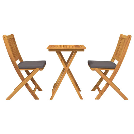 Trädgårds Bistro Set 3 pcs Brun Massivt Akaciaträ