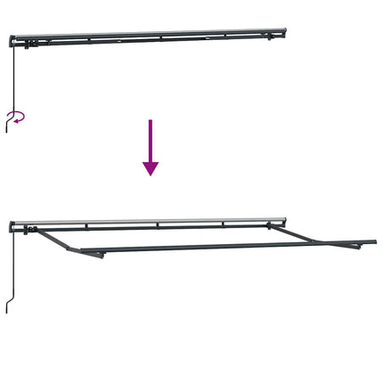 Markisram Antracit 4 x 2 m Metall