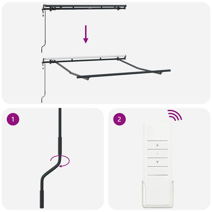 Markisram Antracit 2,5 x 2 m Metall