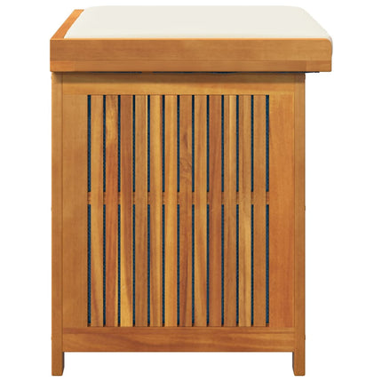 Kuddlåda utomhus 60x50x61 cm massivt trä akacia