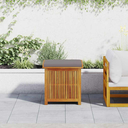 Kuddlåda utomhus 60x50x61 cm massivt trä akacia