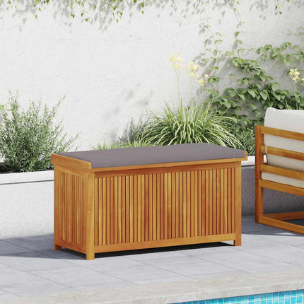 Kuddlåda utomhus 113x50x60,5 cm massivt trä akacia