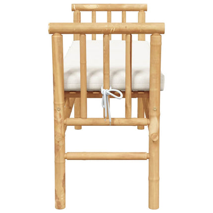 Trädgårdsbänk med kudde Brun 110 x 38 x 65cm Bambu