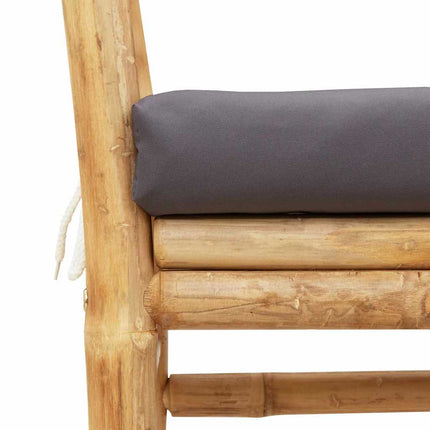 Trädgårdsbänk med kudde Brun 110 x 38 x 65cm Bambu