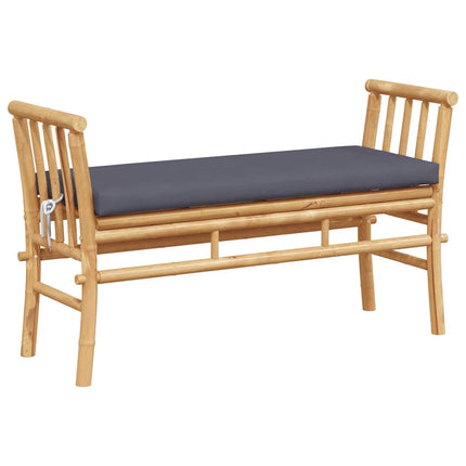 Trädgårdsbänk med kudde Brun 110 x 38 x 65cm Bambu