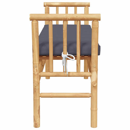 Trädgårdsbänk med kudde Brun 110 x 38 x 65cm Bambu