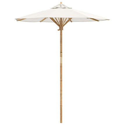 Trädgårdsparasol Krämvit Ø 180 x 230 cm Bambu