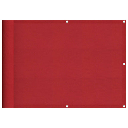 Balkongskärm röd 75x800 cm 100% polyester oxford