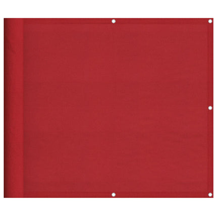 Balkongskärm röd 90x700 cm 100% polyester Oxford