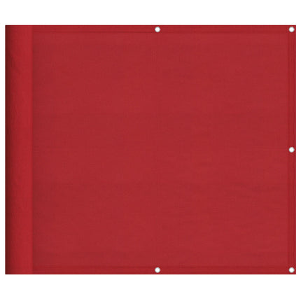 Balkongskärm röd 90x800 cm 100% polyester oxford