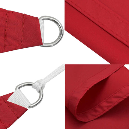 Solskydd segel rött 7x5x5 m 100% polyester Oxford