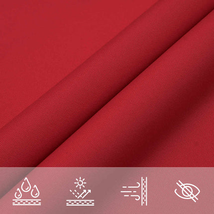 Solskydd segel rött 7x5x5 m 100% polyester Oxford