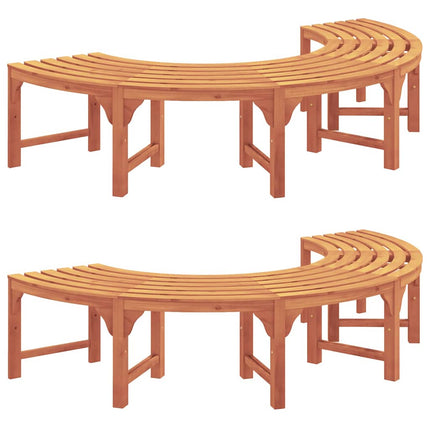 Trädbänk 2 pcs Naturfärg 160 x 80 x 45cm Massiv Eukalyptus Trä