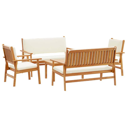 Trädgårdsoffset 5 pcs Brun Massivt Akaciaträ