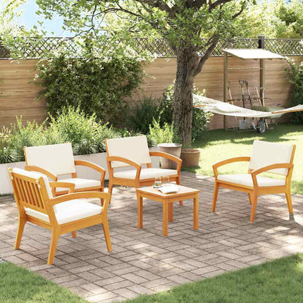 Bistroset med kudde 5 pcs Brun Polyester