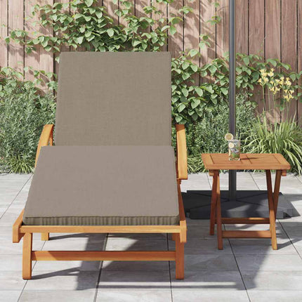 Solstol 2 pcs Taupe 200 x 67 x 84 cm Massivt Akaciaträ