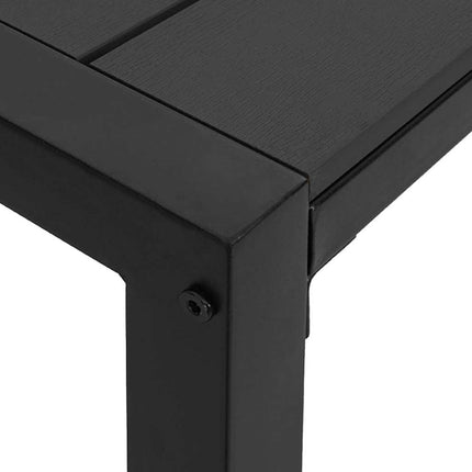 Trädgårdsbänk Svart 100 x 28 x 45cm Stål