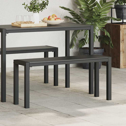 Trädgårdsbänk Svart 100 x 28 x 45cm Stål